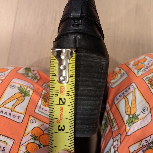 Black Leather Wedge Ankle Boots Sperry Gold Cup - Picture 9 of 10